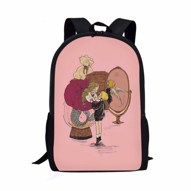 Модная школьная сумка с рисунком для маленьких девочек, повседневный ранец для детей, вместительный рюкзак для подростков