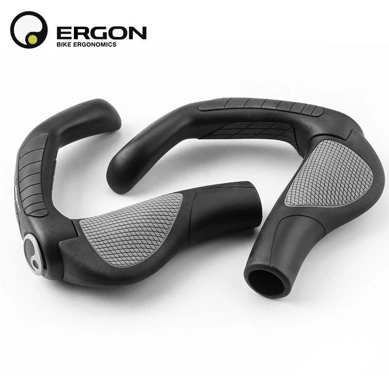 ERGON-empuñaduras ergonómicas para manillar de bicicleta, empuñaduras de goma bloqueables, extendidas, para bici de montaña, GP1, GP3, GP5