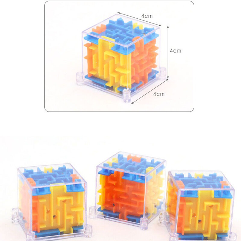 3D 미로 매직 큐브 장난감, 어린이 선물, 6 면 두뇌 개발 교육 장난감, 미로 공 장난감, 마법 미로 공 게임, 1 개