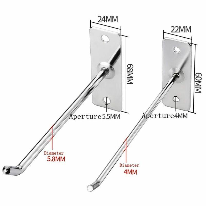 1Pcs 4mm/5.8mm Hardware Tool Wall Hook Steel Hammer Pliers Mobile Phone Accessories Line Hook Display Lewelry Nail Screws