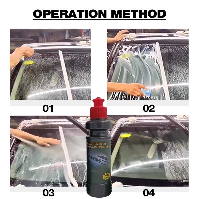 ฟิล์มกระจกกันน้ำมันป้องกันฝน200ก. น้ำยาทำความสะอาดกระจกครีมลบออกสำหรับกระจกหน้าต่างห้องน้ำที่บังแดดหน้ารถยนต์กระจกหน้ารถ