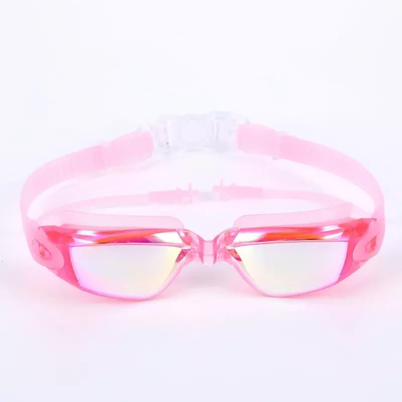 Óculos de natação à prova d'água profissional, óculos de natação, óculos anti-nevoeiro, 100% de proteção UV, sem vazamento, homens e mulheres adultos, jovens