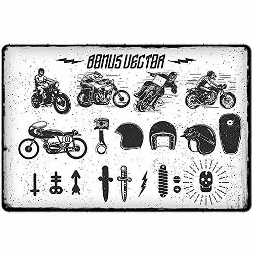 オリジナルのレトロなデザインのオートバイパーティーのブリキの看板,厚い壁の芸術,印刷されたポスター,ガレージの装飾,壁アート