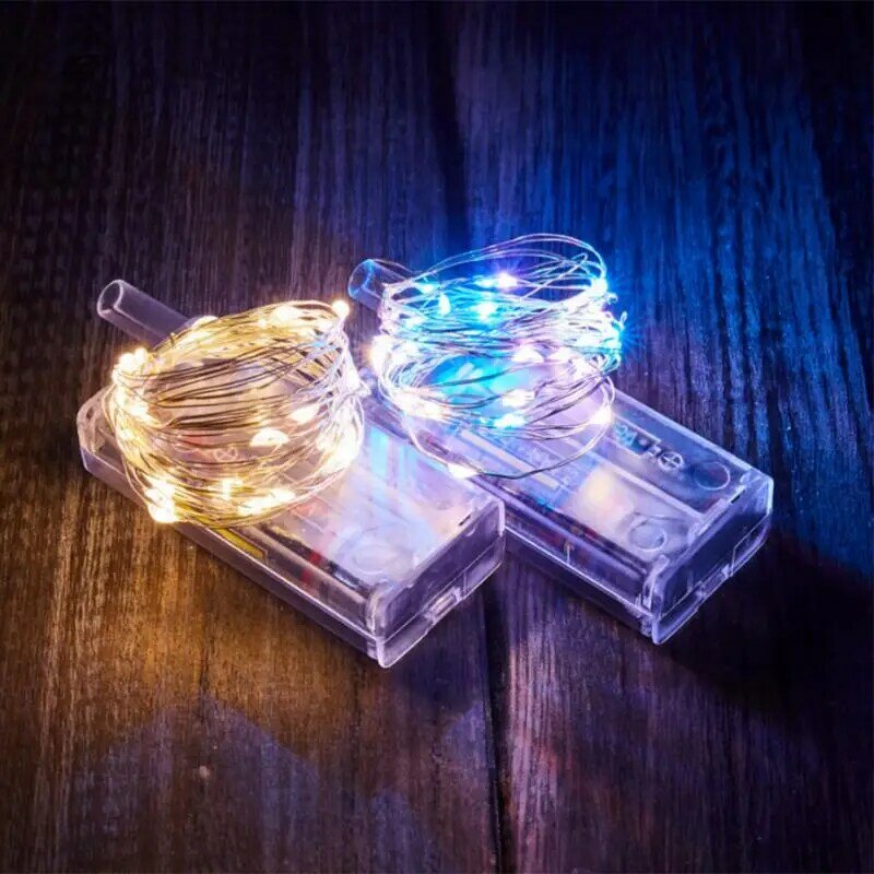 3M 30 LED Fairy Lights Copper Wire String 2-Cell Battery Box Wire Light Outdoor Garland Christmas Decor Bouquet Colorful Light