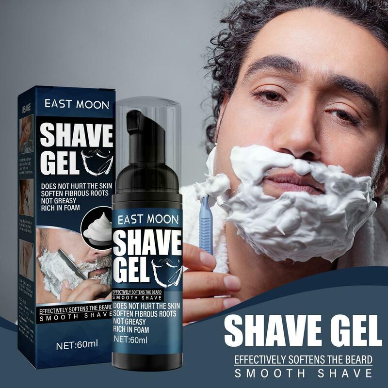 Gel da barba schiuma delicata crema da barba idratante per una pulizia rinfrescante Gel da barba ammorbidente schiuma per S4N5