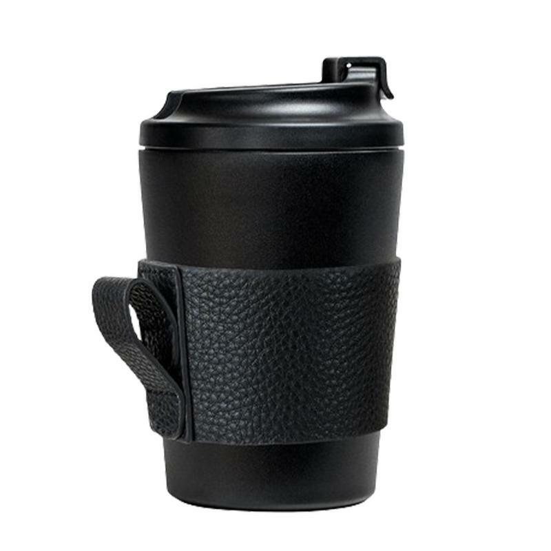 Coffee Cup Sleeves Reusable Coffee Sleeves Hot Drink Holder Beverage Cup Sleeve Reusable Jacket Cafe Insulator PU Leather Hand