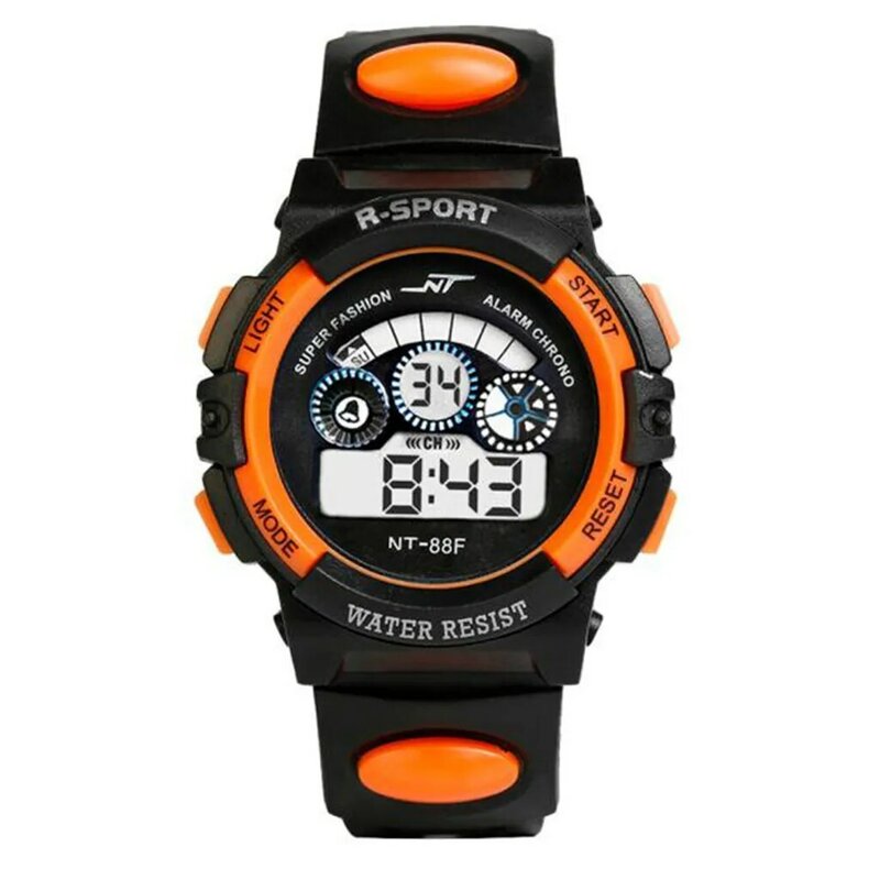 2023 Waterproof Mens Boy'S Wristwatch Digital Led Quartz Watches Alarm Date Sports Wrist Watch Round Trend Watch For Kids New