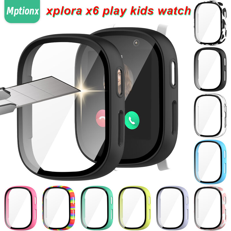 Étui pour montre intelligente Xploar X6 Play pour enfants, protecteur d'écran rigide, protection complète, accessoires de jeu