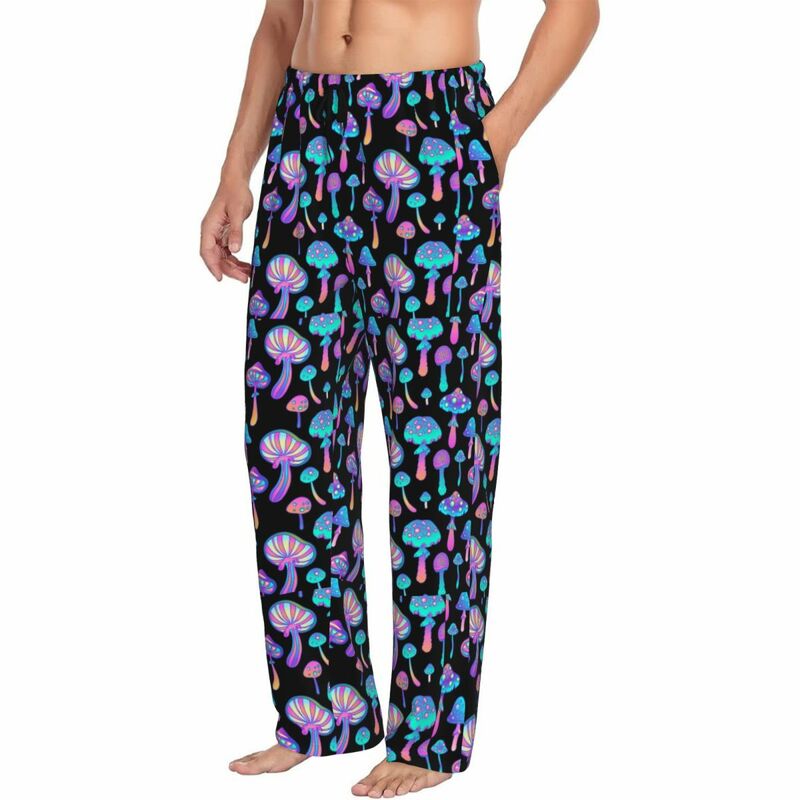 Pantalon de pyjama magique psychédélique personnalisé pour hommes, vêtements de nuit, bas de sommeil, chambre plus lente, hippie trippy, poches commandées
