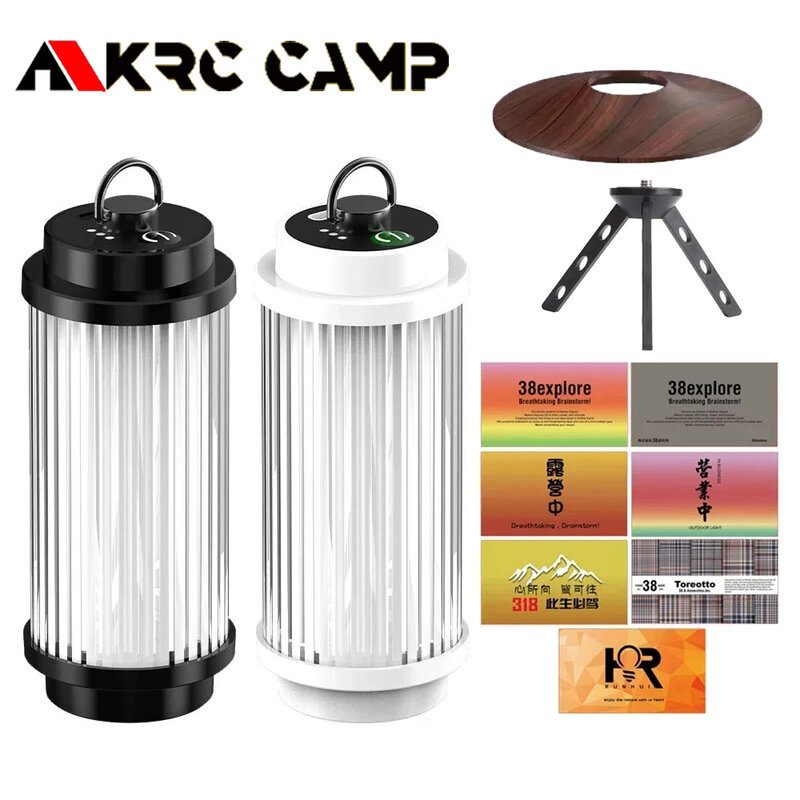 Lámpara de Camping recargable por USB, linterna de tienda de 5 modos de iluminación, luz de ambiente al aire libre para acampar, 38 luces