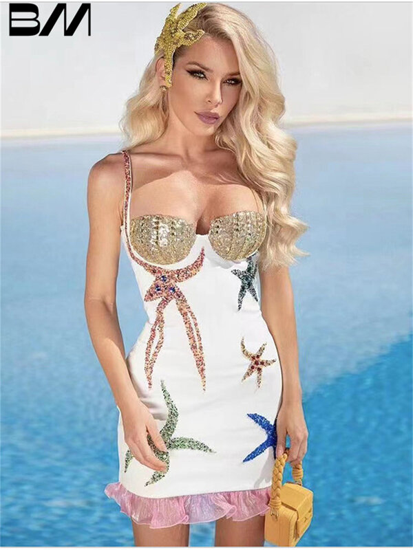 Sexy Spaghetti Strap Dress 2024 Luxurious Beaded Evening Dresses Elegant Sleeveless A-Line Thigh Gowns Vestidos De Novia
