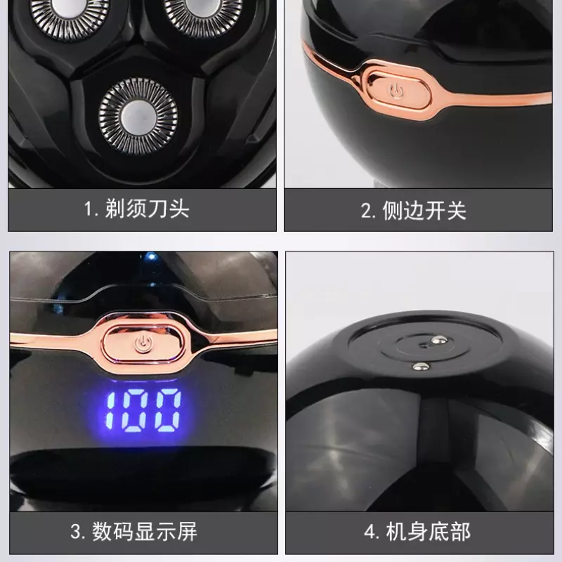 Free Shipping Electric Men Travel Portable Wireless Rechargeable round Rotary Dry Washing Dual-Use