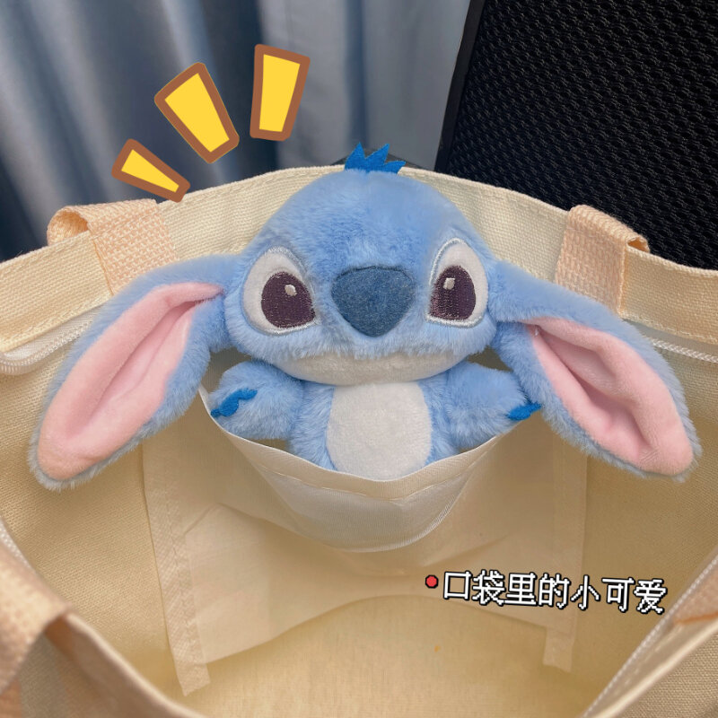 Disney-llaveros de Anime de Lilo & Stitch para niña, colgante de bolsa de muñeca de Stitch y Ángel, regalos de cumpleaños, 12cm
