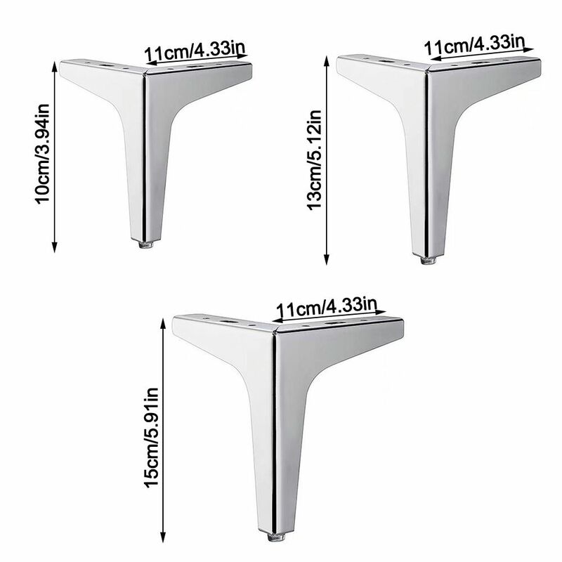 1pc Metal Furniture Legs Triangle Wear-resistant Nightstand Storage Box Leg Anti Scratch Replacement Cabinet Legs