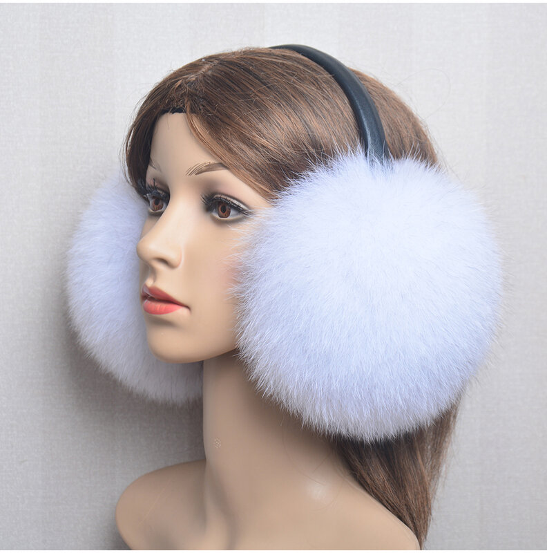 女性のためのキツネの毛皮の冬のイヤリング,女性のための暖かくて豪華な冬の毛皮のペア