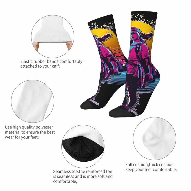 Винтажные мужские Компрессионные носки в стиле хип-хоп с принтом