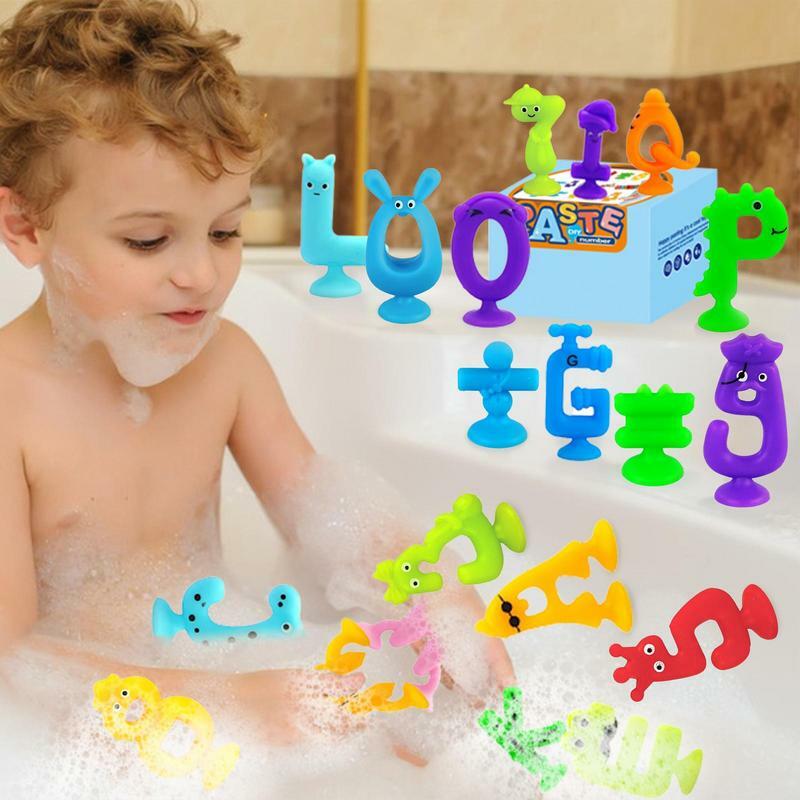 Ventosa lettere giocattoli ventosa in Silicone giocattoli con forte aspirazione forte aspirazione vasca da bagno finestra seggiolone giocattoli da tavolo