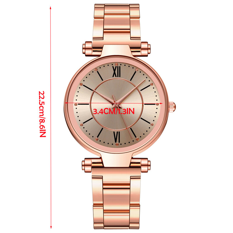 Women'S Luxury Watches Fashion Stainless Steel Dial Strap Quartz Watch Simple Casual Exquisite All-Match Bracele Watch
