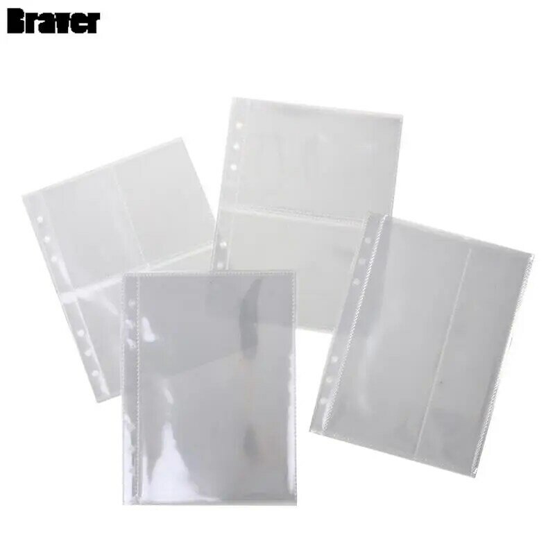 10pcs Standard Clear Plastic Photo Album Transparent A5 Binder Refill Sleeves