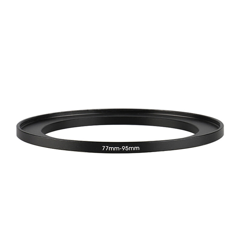 แหวนกรองสเต็ปมันสีอะลูมิเนียมสีดำ77มม.-95มม. 77-95มม. อะแดปเตอร์ตัวกรองเลนส์สำหรับเลนส์กล้อง Canon Nikon SONY DSLR
