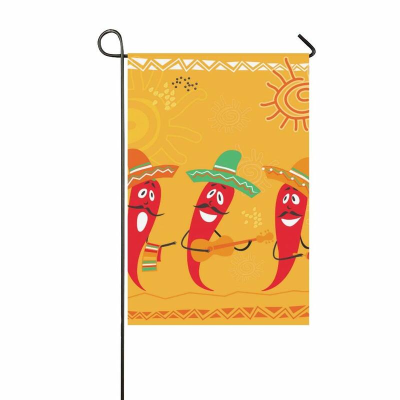 Aquarela Red Chili Garden Flags Comida Hot Pepper Pattern Design Holiday Party Yard Bandeira para Outdoor Farmhouse Decor Varela Bandeiras