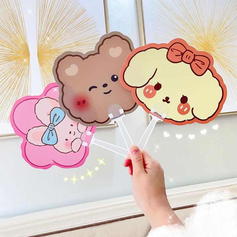 Cartoon Hand Shake Fan Portable Cute Animal Shape Creative Fan Plastic Event Children's Gift Door School Summer Fan Mini C4V7