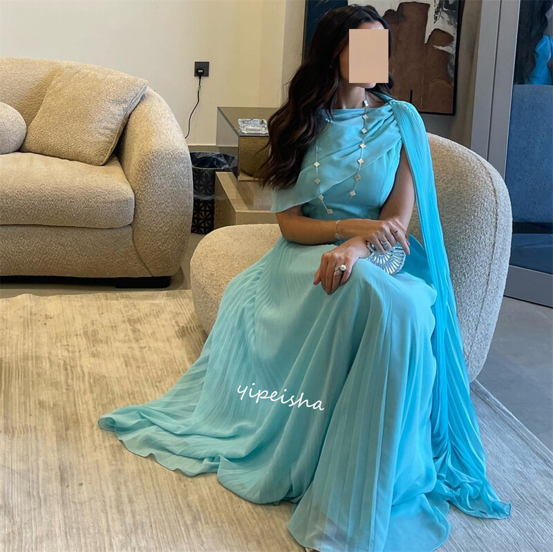 Prom Dress Evening   Saudi Arabia Satin Draped Christmas A-line O-Neck Bespoke Occasion Gown Midi es  