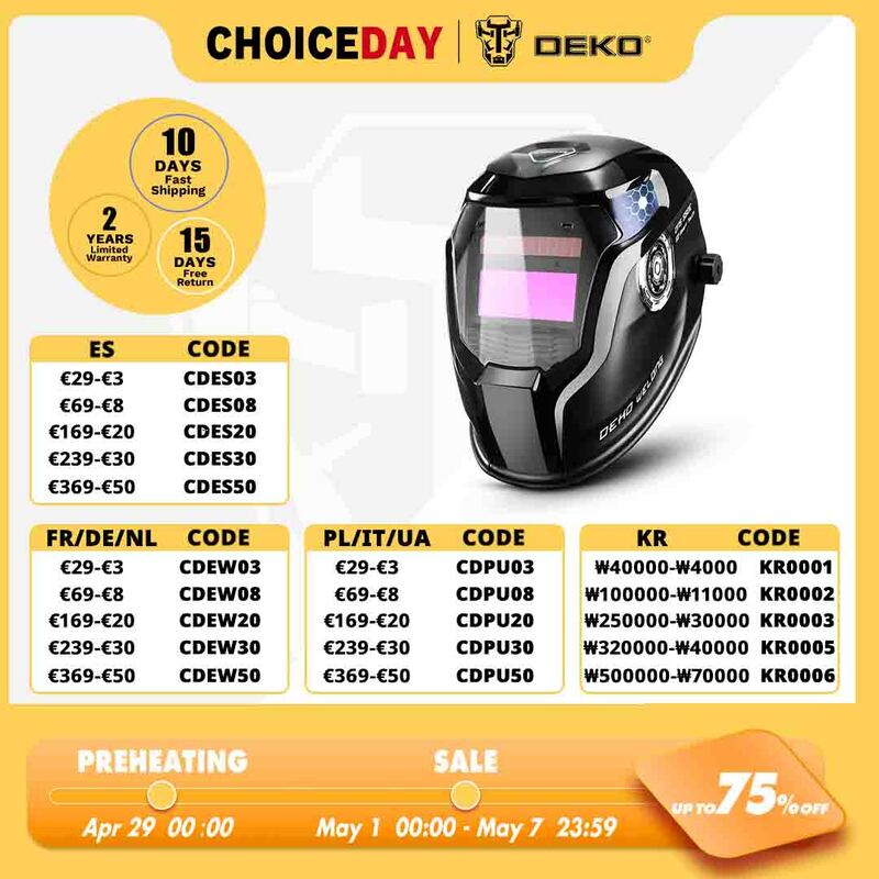 Deko máscara de soldagem  elétrica capacete  crânio  automático faixa ajustável 4/9-13 mig mma lente de soldagem para máquina de solda