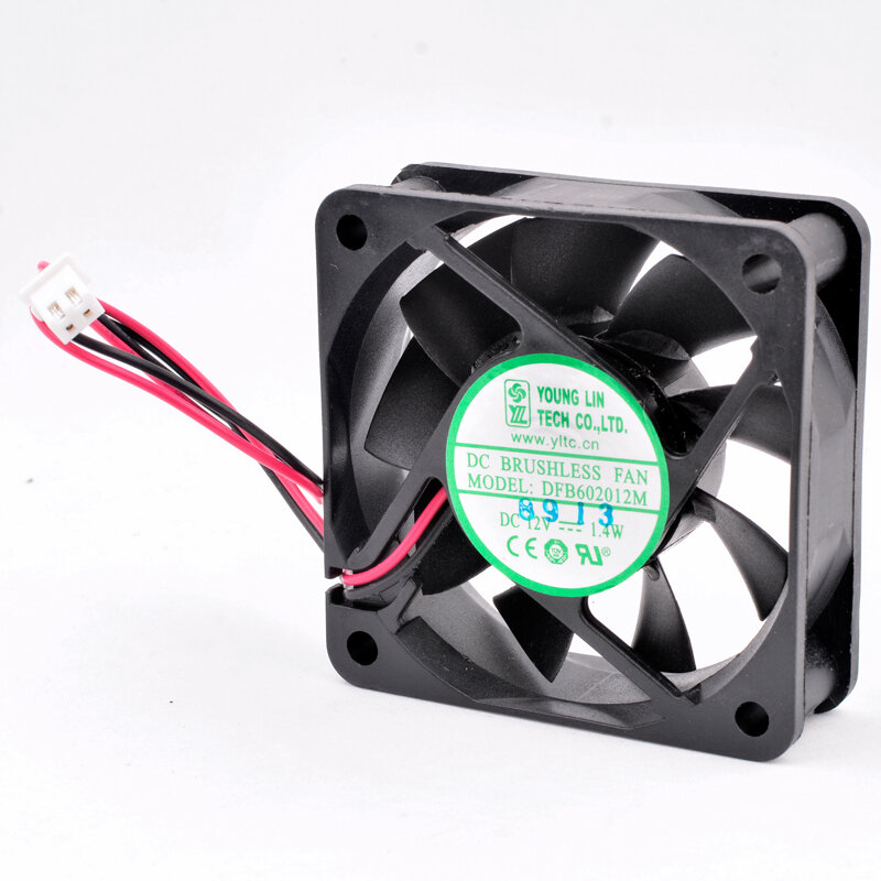Вентилятор DFB602012M, 6 см, 60 мм, 60x60x20 мм, 12 В постоянного тока, 1,4 Вт, 2 ШАРИКОПОДШИПНИКА, используется для охлаждающего вентилятора шасси зарядного устройства