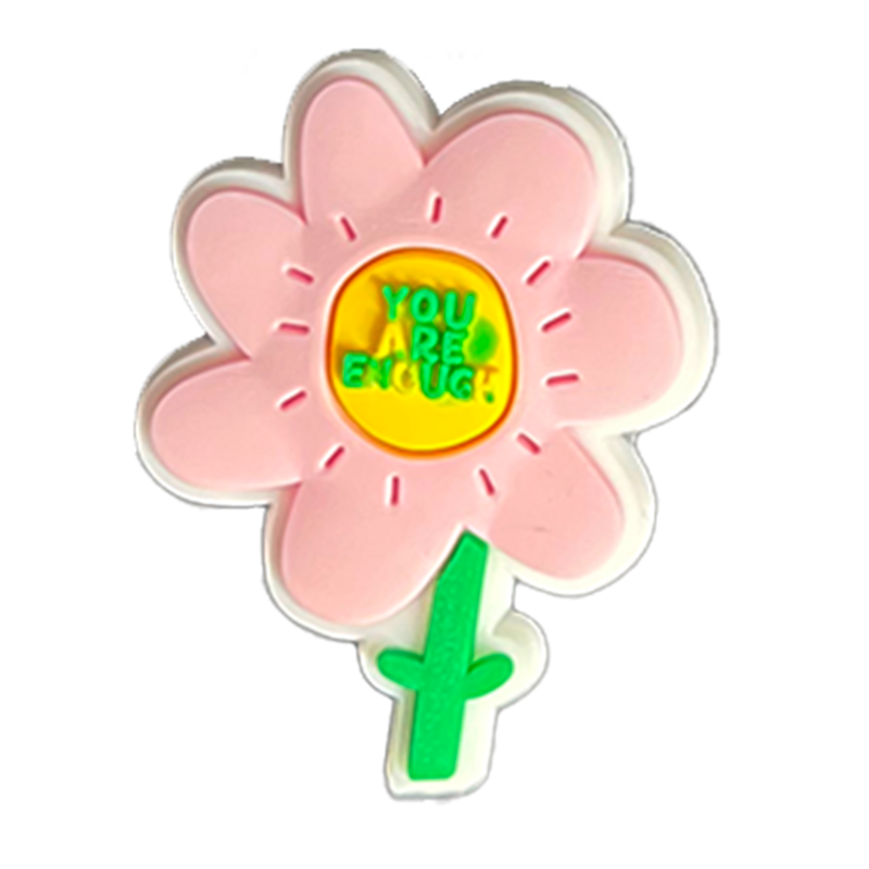 1Pc Cute Pink Flower Love Shoe Charms For Clogs Sandals Buckle Decoration With Pins PVC Shoe Accessories Charms Animal