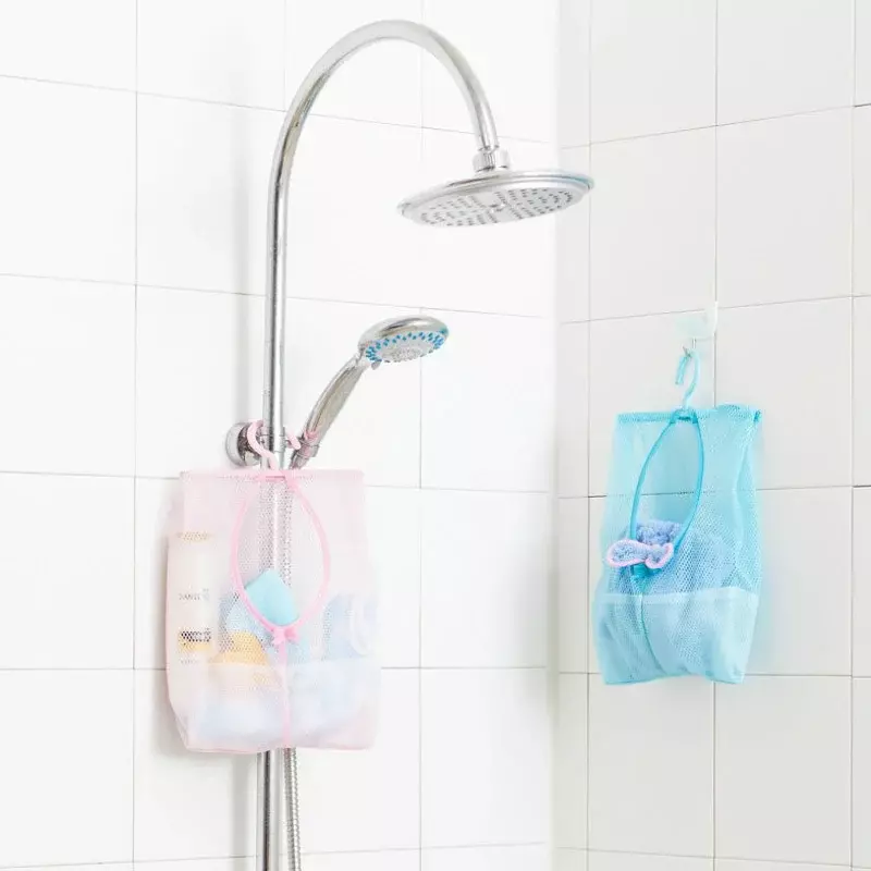 Borsa per giocattoli per bambini da bagno borsa multifunzionale da appendere borse a rete giocattoli da bagno per bambini cestini per giocattoli da bagno per bambini in rete ecologica