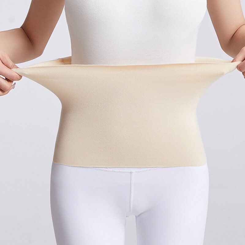 Wysokoelastyczna bawełna tkanina Unisex termiczna pas wspierający brzucha ocieplacz pleców bielizna ochraniacz talii ciepły pogrubiający pas