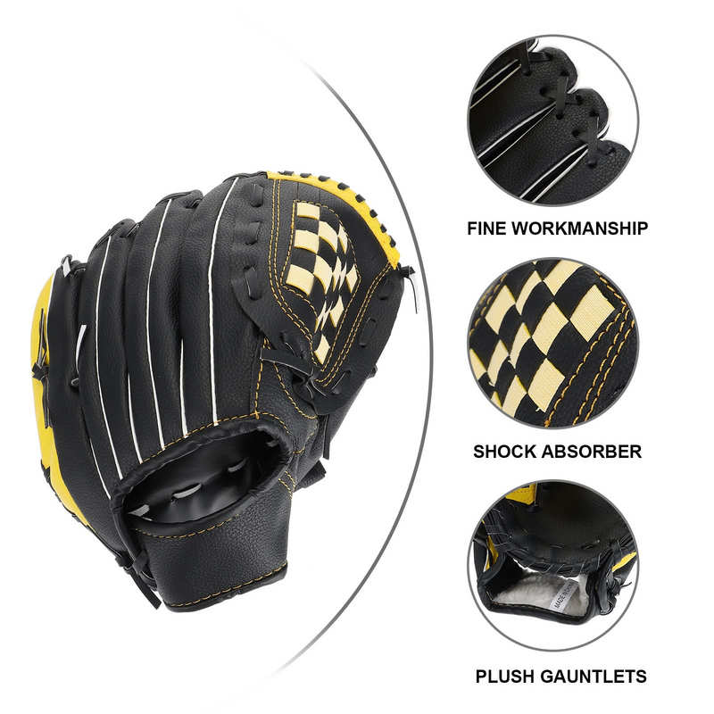 Бейсбольные перчатки из ПУ кожи, Аксессуары Для Софтбола, перчатки, защитные перчатки для защиты, прочные