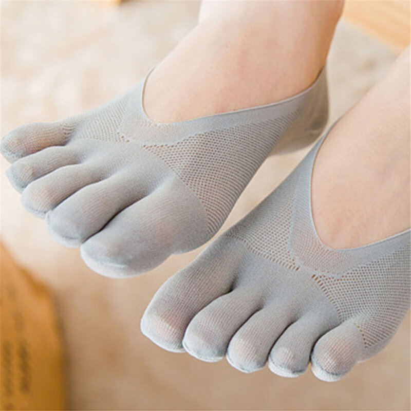 Toe Socks women's Short Socks Summer Ladies Invisible Lace White Thin Socks With Five Fingers Female Transparent Sock Girls