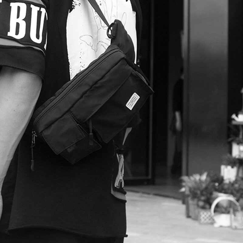 męska Outdoor Sports saszetka biodrowa na klatkę piersiową nylonowa torba na ramię typu crossbody torba podróżna biodrowa