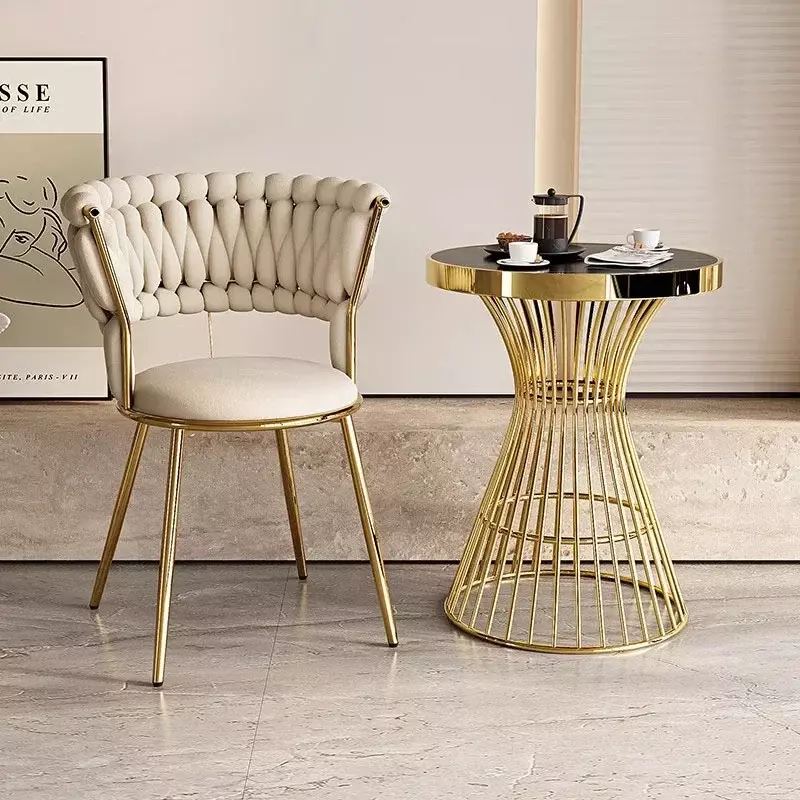 Table Basse Nordique en Métal Noir, Meuble Rond, Minimaliste, Design Moderne, Petit Cercle
