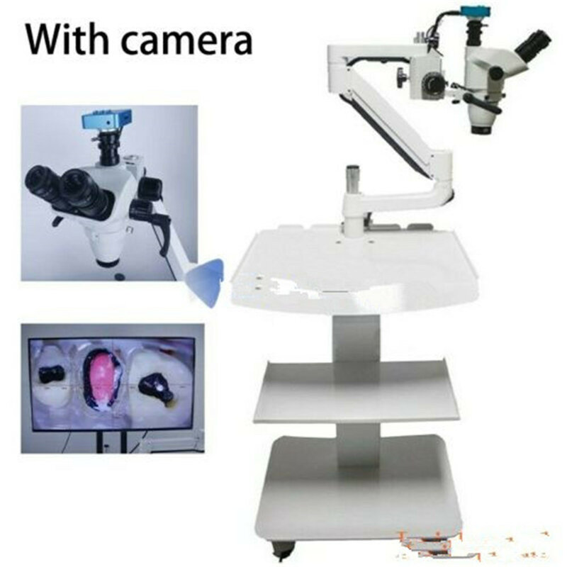 Trolley Type 5W Dental Root Canal Therapy Operating Microscope Loupe with Camera