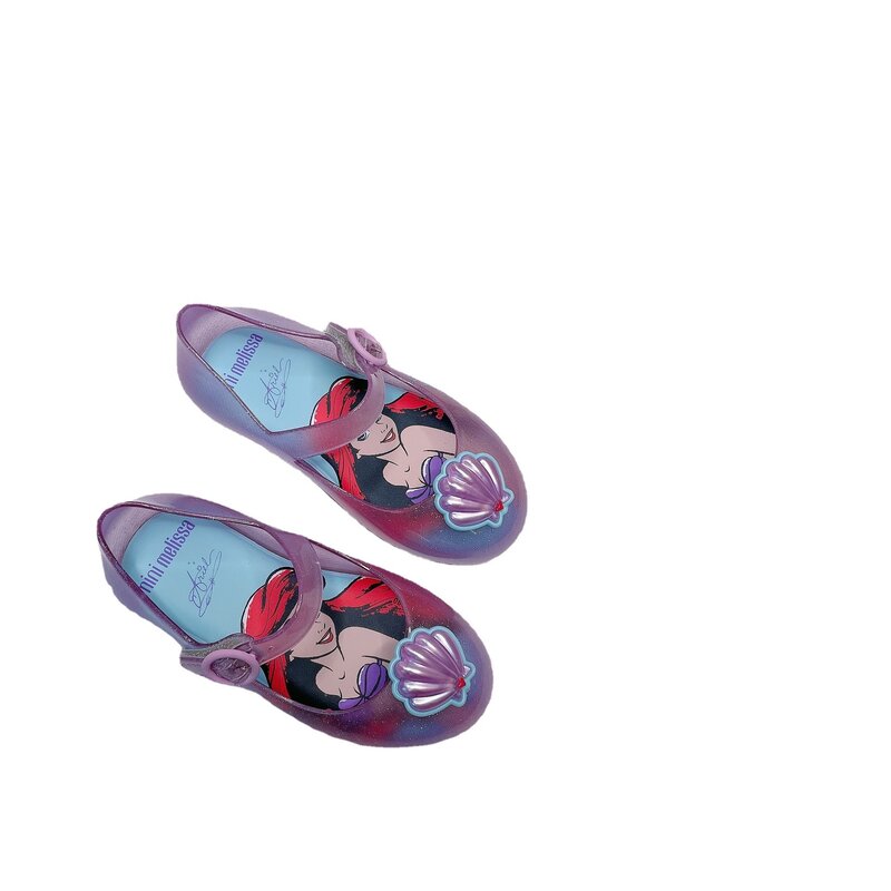 الأميرة حورية البحر أحذية الثلج الأبيض للأطفال ، أحذية الشاطئ الفيلكرو للفتيات ، والأزياء العلامة التجارية ، والصيف