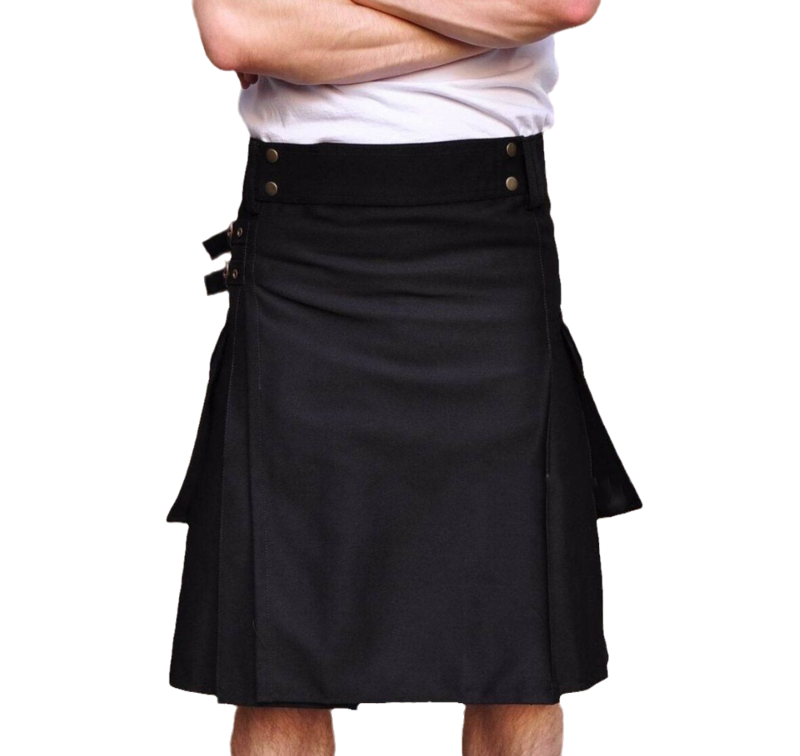 Mens Skirt Vintage Kilt Scotland Gothic Punk Fashion Kendo Pocket Skirts Scottish Clothing Casual Autumn Mens Streetwear New
