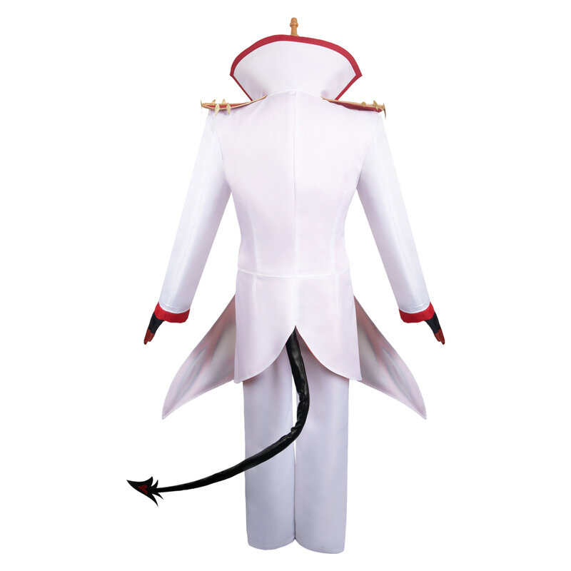 Lucifer Cosplay Tail Costume Uniform Wig Anime Hotel Jacket Top Pants Gloves Tie for Men Adult Outfits Halloween Carnival Suit