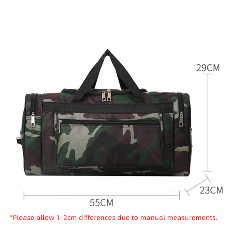 Mala de viagem impermeável multifuncional para homens, bolsa de bagagem camuflada de grande capacidade, bolsas de ombro para viagem de negócios XM185