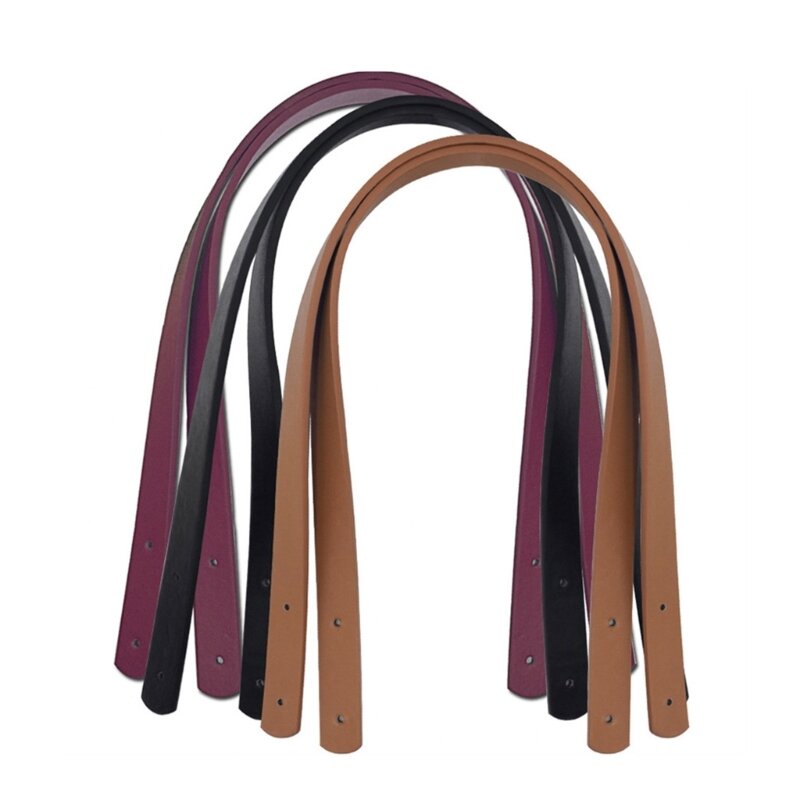 2Pcs Handbag Handle Replacement Leather Shoulder Belt Strap for DIY Lady Purse Shoulder Bag Tote Bag Strap Belt 60cm 6 Colors