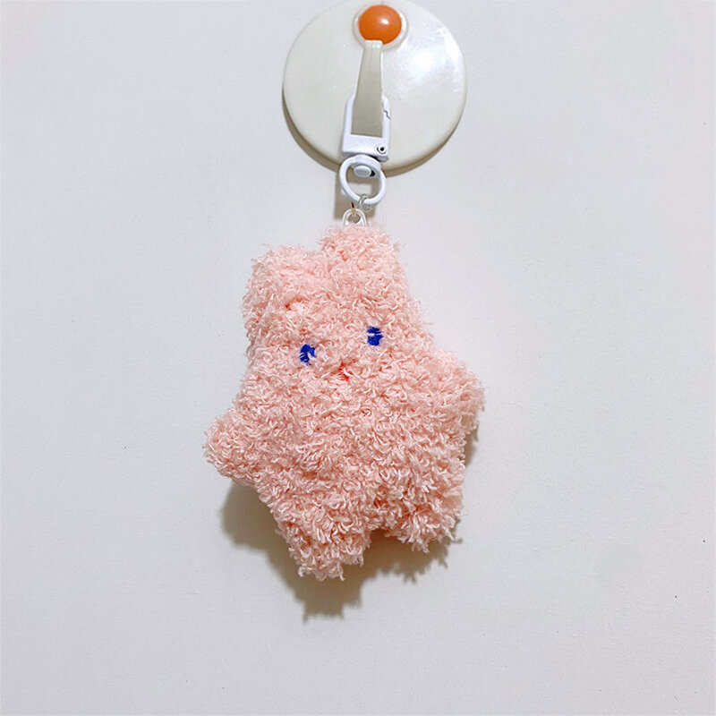 Cartoon Plush Rabbit Doll Keyring Stuffed Bunny Keychain Car Key Chain Kawaii Bag Pendant Handbag Ornament