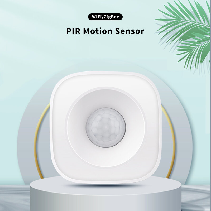 Tuya ZigBee Sensor de movimiento PIR, Detector infrarrojo inalámbrico, alarma antirrobo de seguridad, Control por aplicación Smart life Compatible