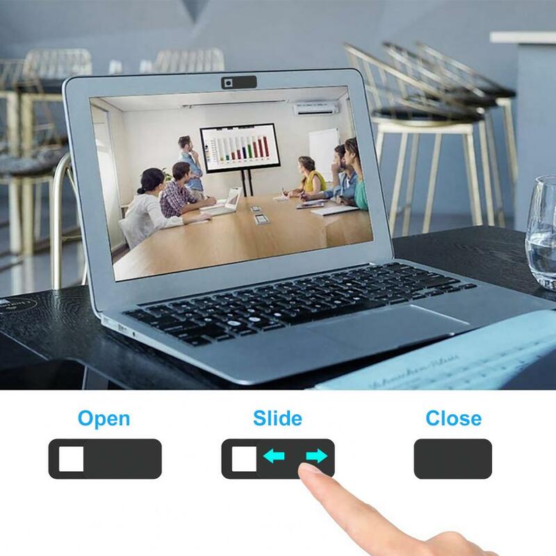 Telefone tablet portátil webcam capa à prova de poeira proteção de privacidade anti-peep longo câmera adesivo slider lente protetores