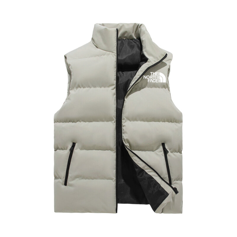 2024 fashion new men's zipper stand collar cotton-padded jacket jacket padded warm parka hip hop street men's jogging jacket