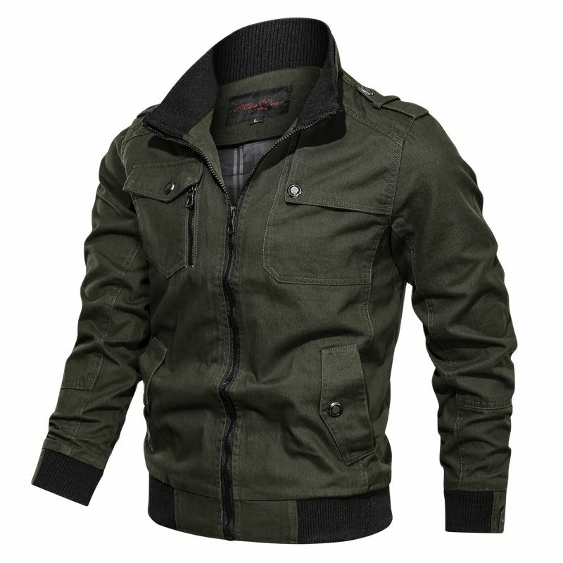 Primavera outono jaqueta masculina de algodão blusão bombardeiro casaco militar táticas jaquetas homem carga casual jaqueta roupas dos homens 2022