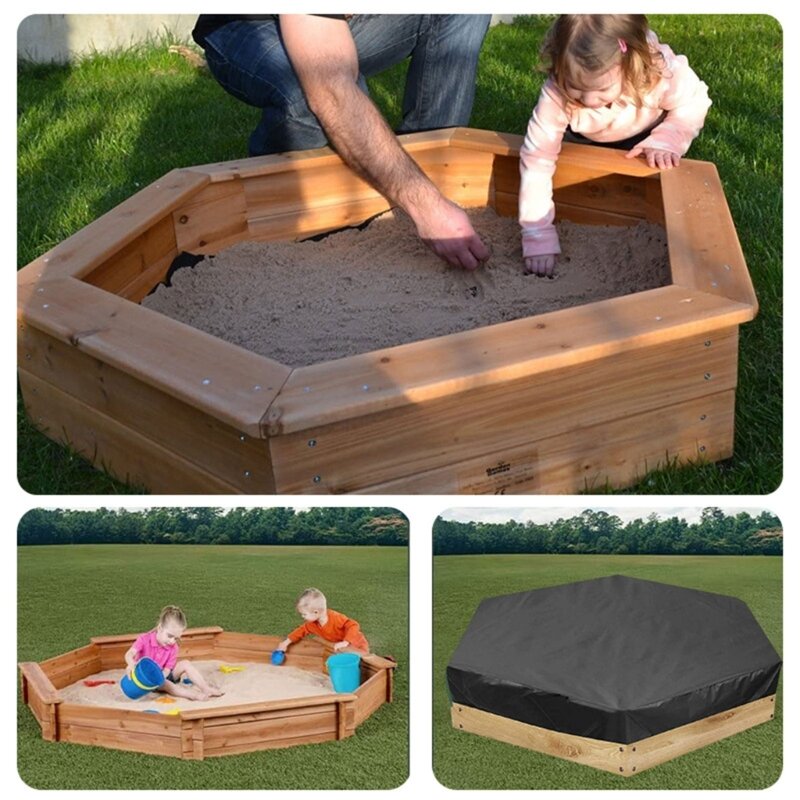 Capa caixa areia conveniente para quintal jardim à prova capa areia durável oxford pano ripstops sandpit