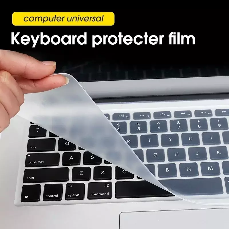 Universal impermeável Laptop Keyboard Covers, película protetora de silicone, 10 ", 14", 15 ", 6", filmes transparentes para MacBook Notebook