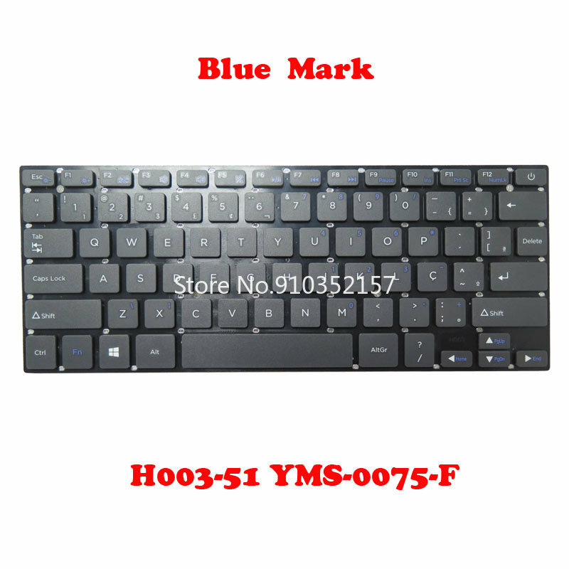 Черно-серая Клавиатура для ноутбука с надписями положительного движения Q232A Motion Plus Q432A стандартная зеркальная фотография Бразилия BR без рамки